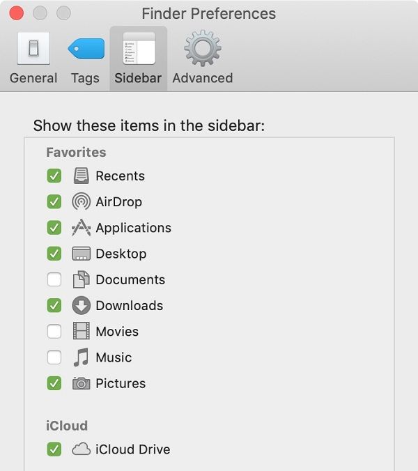 Documents Folder to Show in Finder