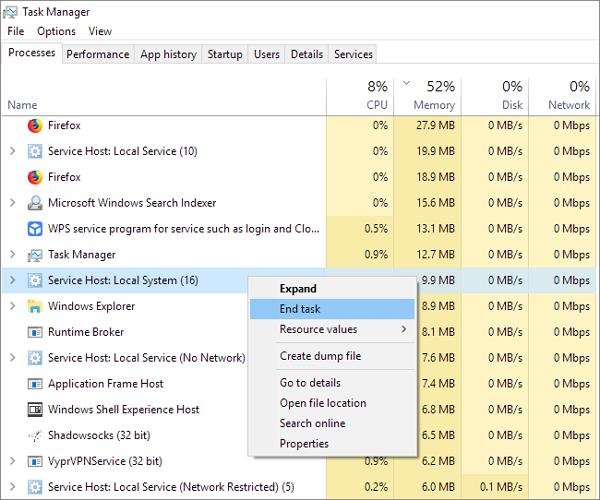 end processes in task manager 1