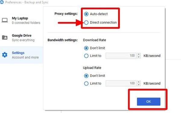 tick-direct-connection-option