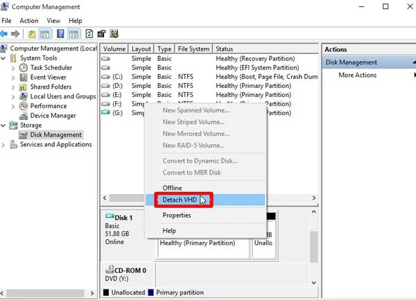 select-detach-vhd