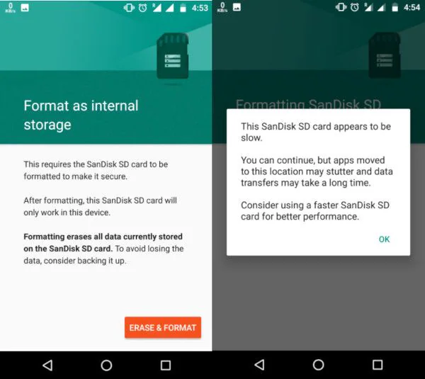 how to format sd card on android