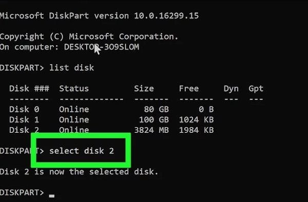 Tarjeta sd select disk