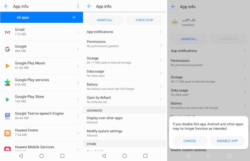 android supprimer une mauvaise application