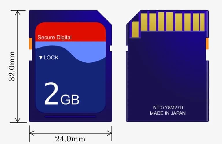 different sd card size