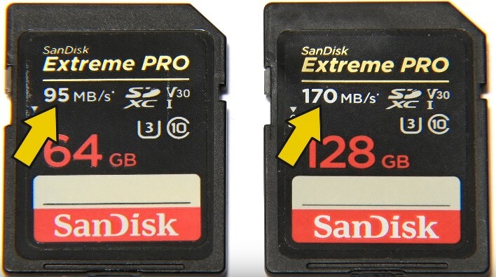 sd card speed labeling