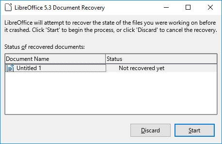 unsaved document recovery