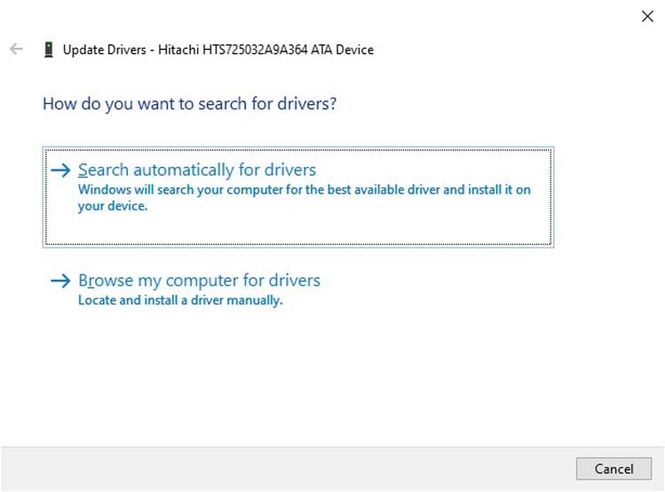 search driver for repair