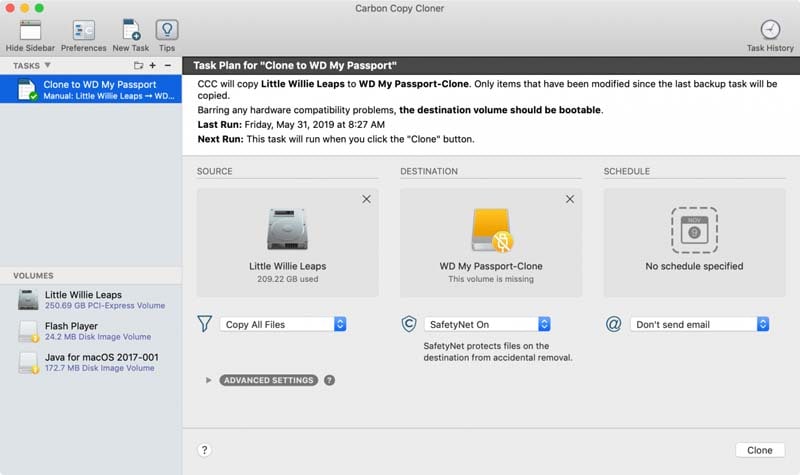 use carbon duper to back up your mac
