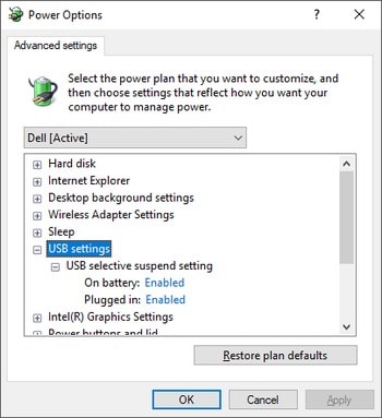 disable usb selective suspend