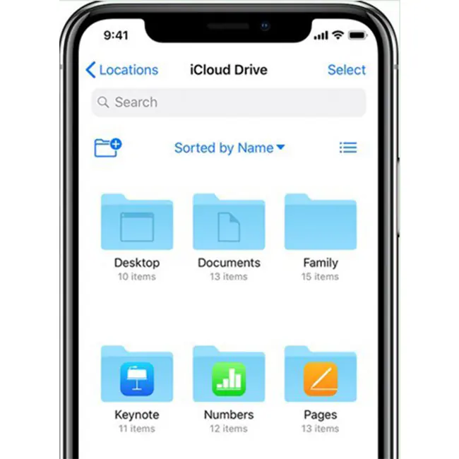 transferencia a través de icloud drive