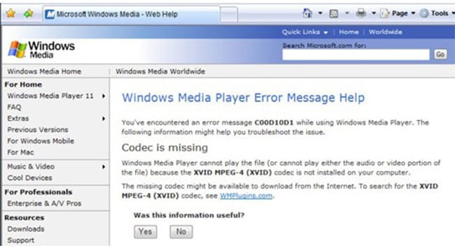 windows Media Player Flv Files Codec