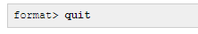 quitter l'interface de formatage de solaris