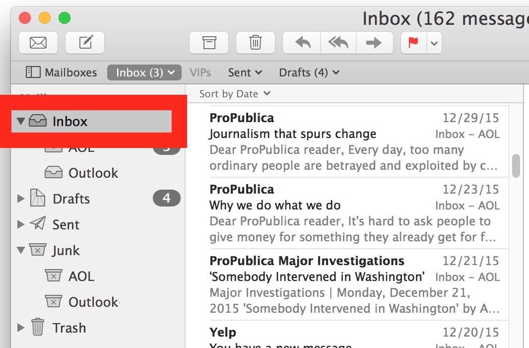 find inbox on mac mail
