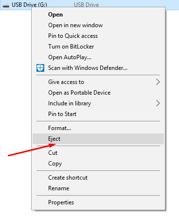 how to eject usb flash drive on windows
