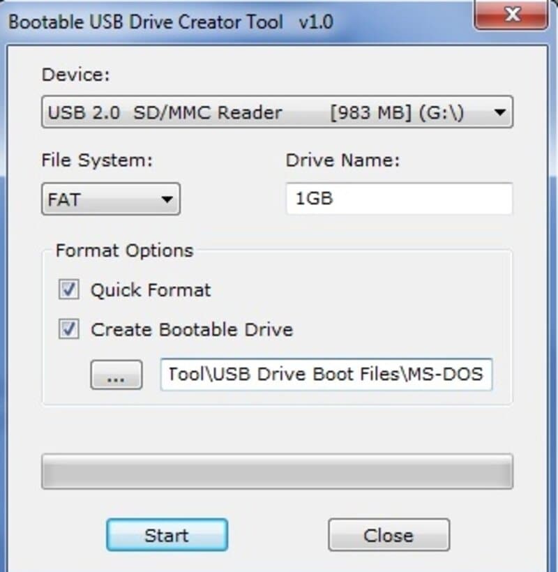 Create a bootable USB drive