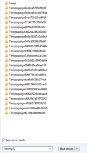 temp files folders