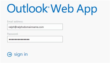 Sign in to Outlook Web