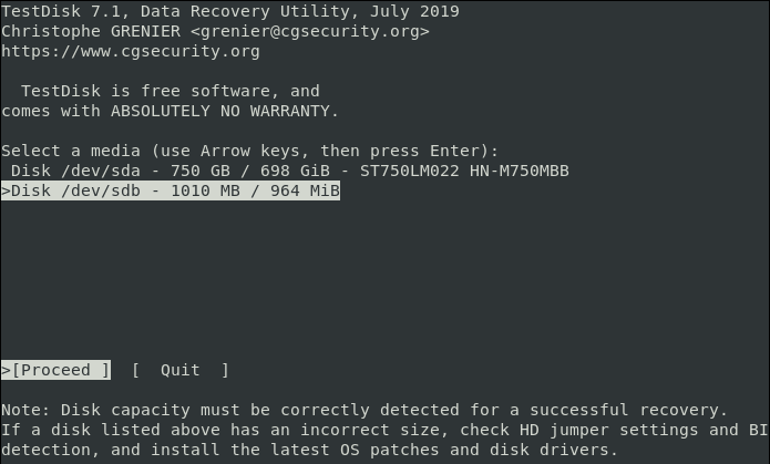 Ext4-Daten mit TestDisk wiederherstellen 2