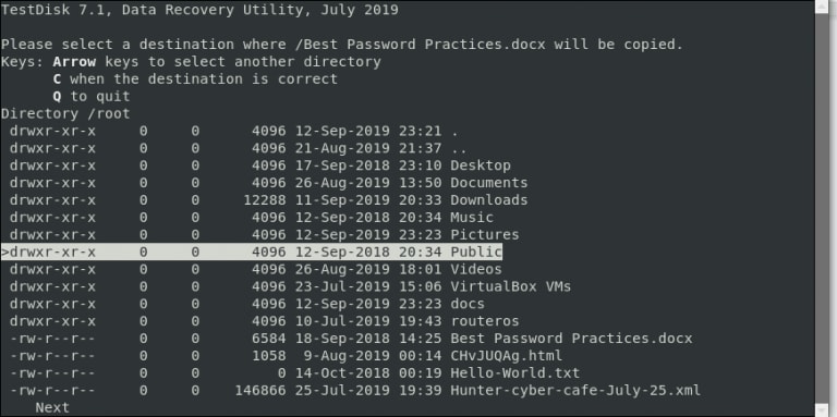 recover files from ext4 partition on linux