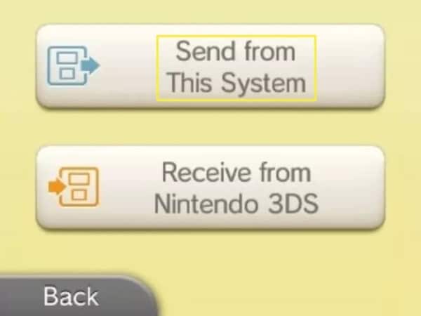 select send from this system feature