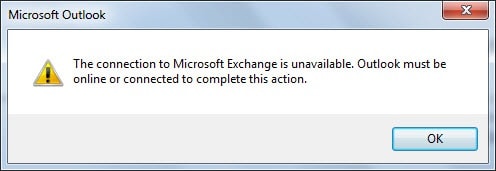 Outlook Mail Error Message