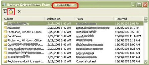 Outlook 2003 Recovering Deleted Mails