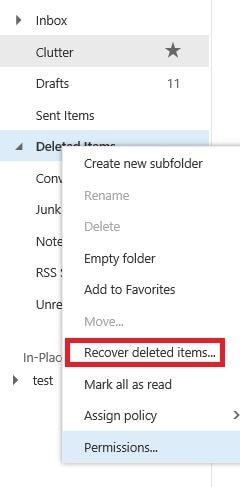 Outlook Recover Deleted Items