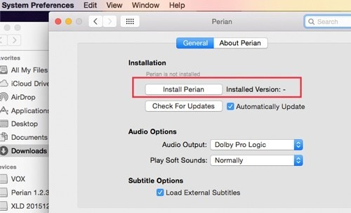 download the perian plugin on quicktime 