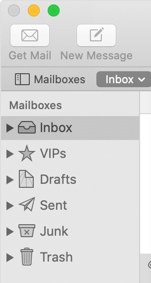 Lixo do email do Mac