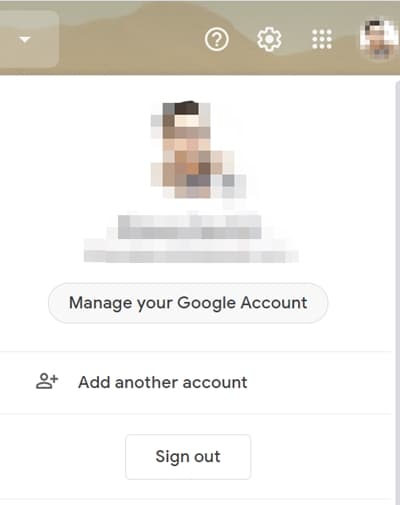 Google Manage Account