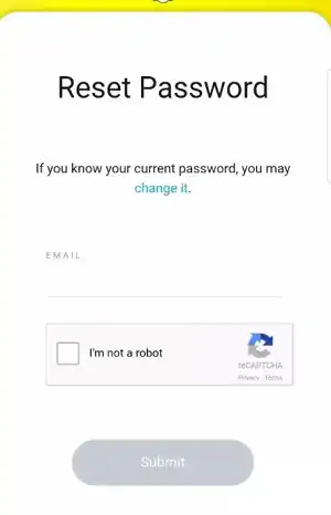 Memasukkan Email Pemulihan Snapchat Anda