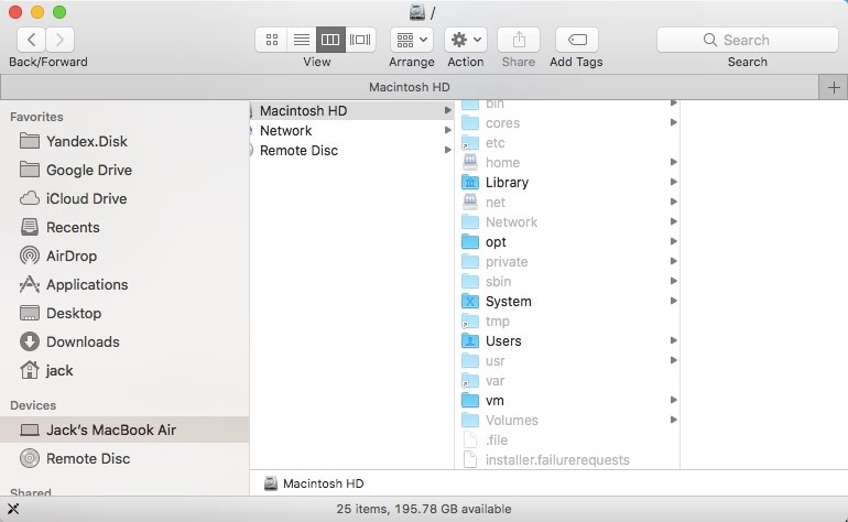 Archivos de Sistema de Mac