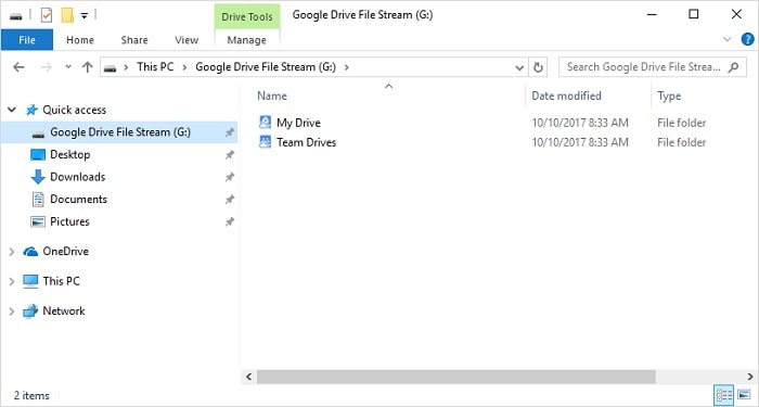 Google Drive -Datei -Stream -Leser