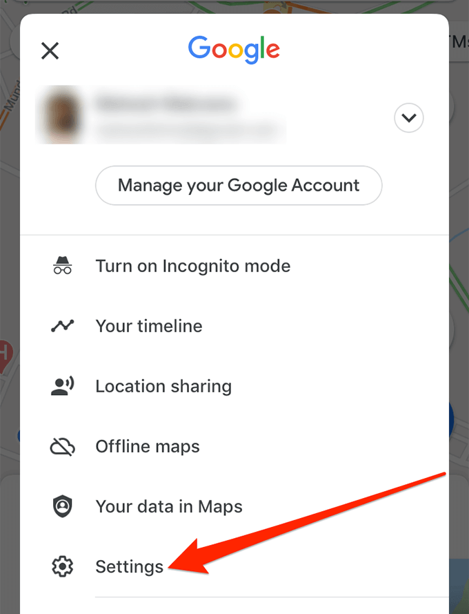 Look for settings in Google Photos account