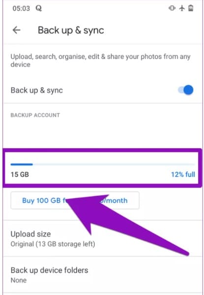 Google Photos Buy Storage