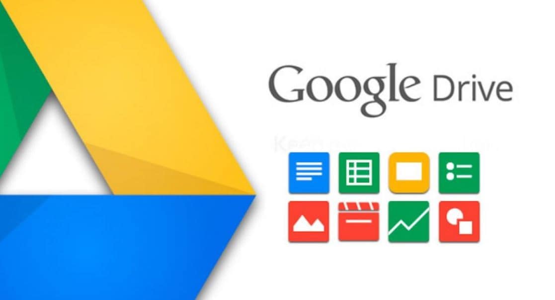 Ilustración de Google Drive como almacenamiento en la nube para fotos y otros archivos