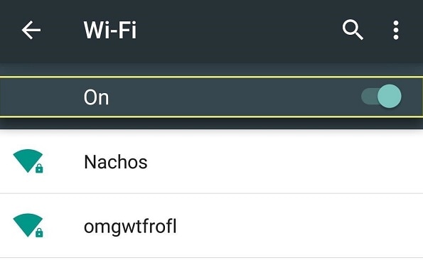 Paramètres WiFi Android