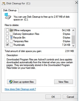 Clean up the disk