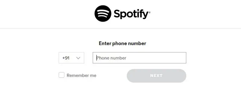 Accesso a Spotify tramite numero di telefono