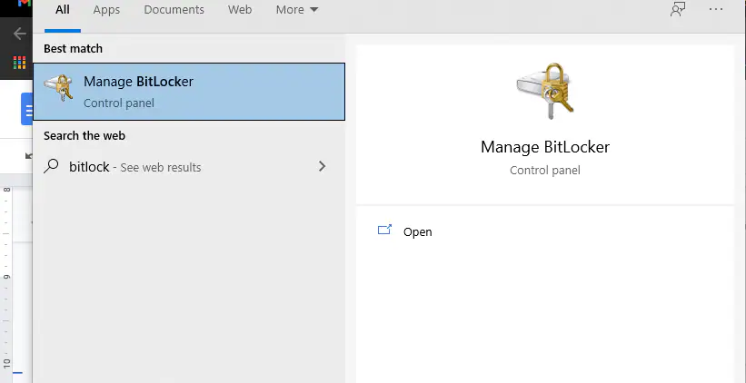 manage your bitlocker