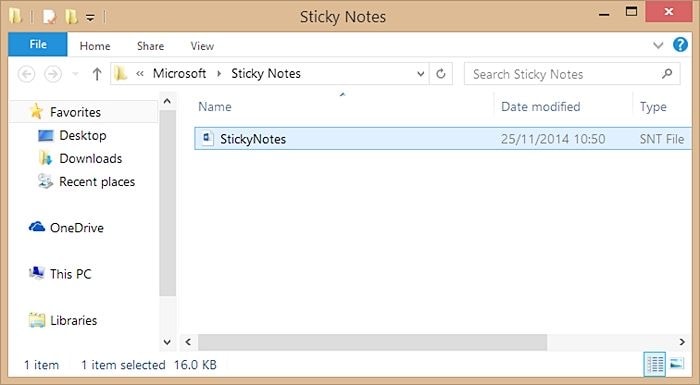 find sticky notes