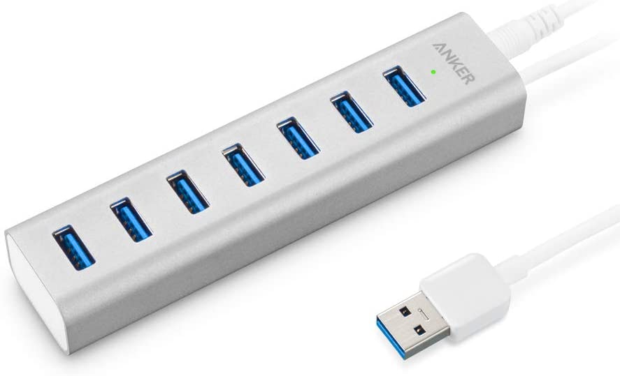 7 port usb 3.0 hub with power adapter of anker