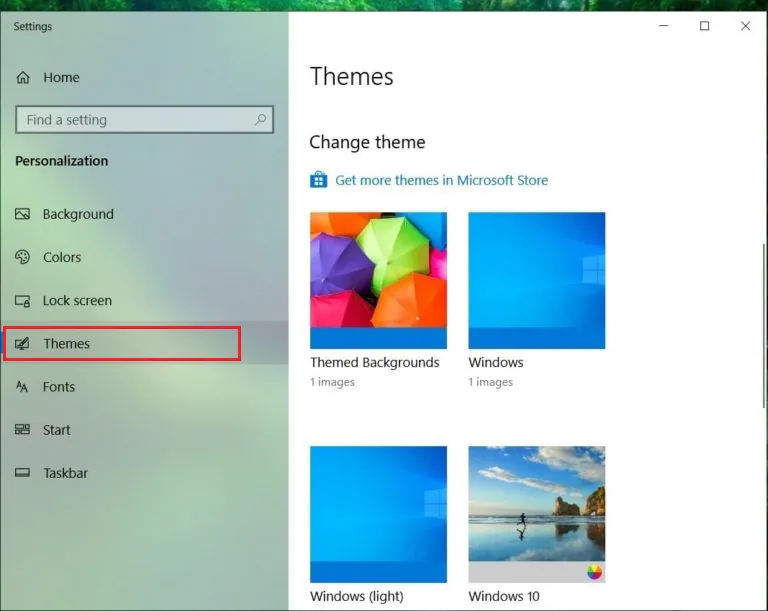 where are downloaded theme pictures stored in windows 10