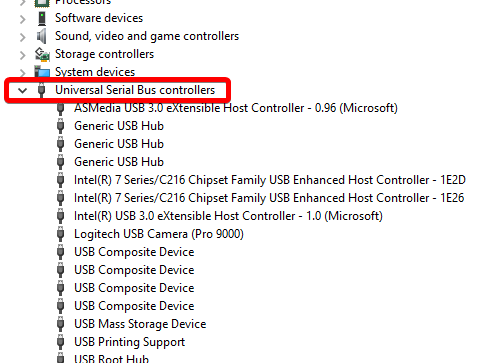 gerätemanager usb-controller