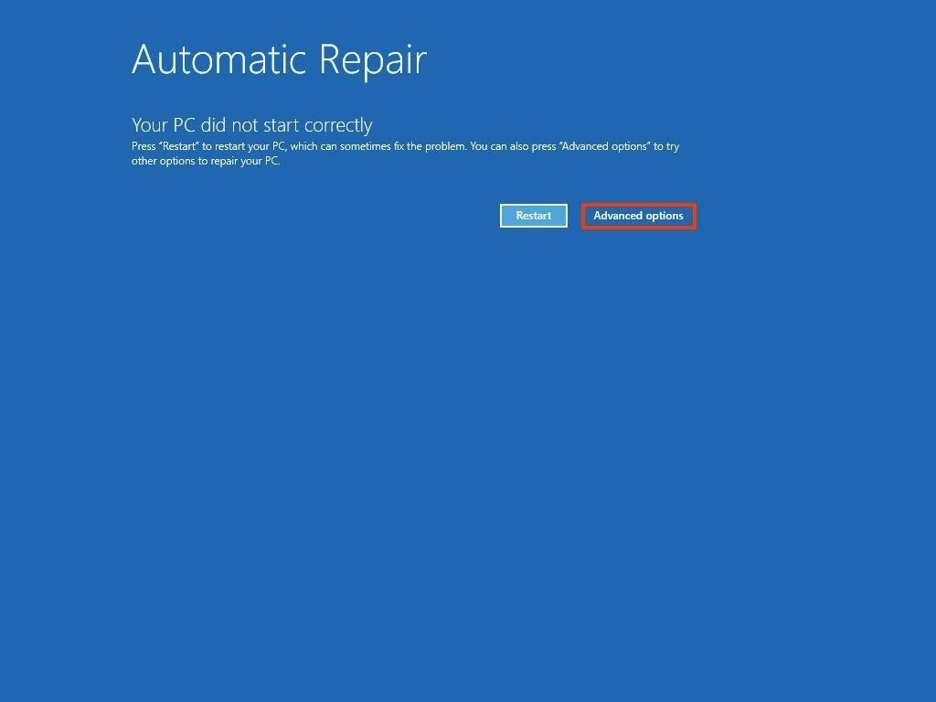 Automatic repair window