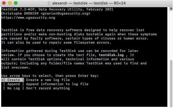 utilitas testdisk memulihkan volume apfs 1