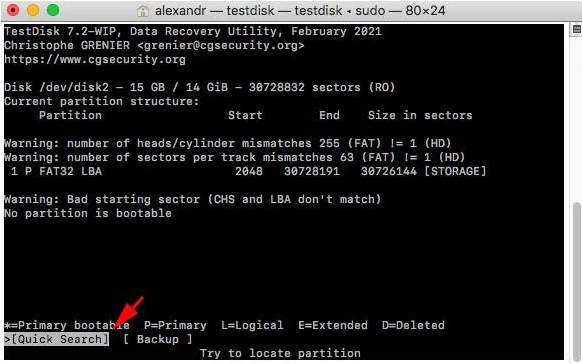 utilité de testdisk