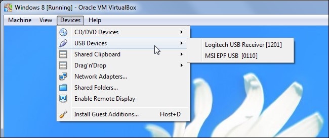 Dispositivos USB en Virtualbox