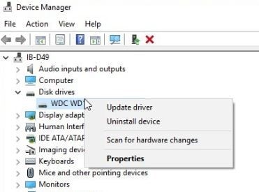 tap on the option of  update driver