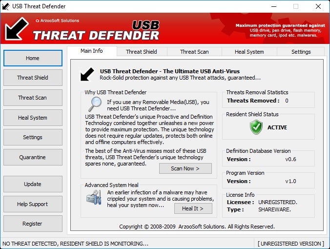 usb threat defender antivirus